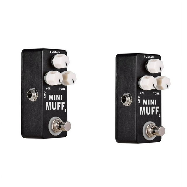 2X Mini Pédale à Effet Guitare Électrique Muff Fuzz Distortion