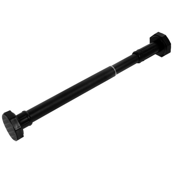 Clothes Rail Curtain Tension Rod Pressure Holders Heavy Duty Shower Black