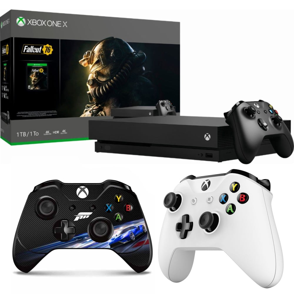 Rendition lungebetændelse Sved Microsoft Xbox One X 1 TB Fallout 76 Bundle (CYV-00146) with Microsoft Xbox  Wireless Controller White & Microsoft Forza Motorsport 6 Vinyl Skin Sticker  Decal for Xbox One Controller - Walmart.com