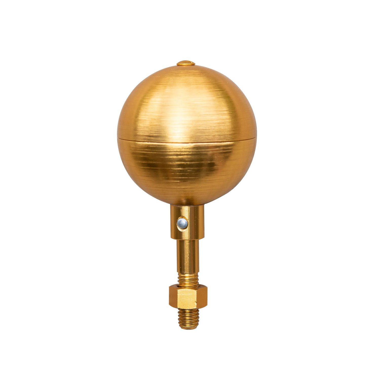 Flag Pole Topper 3/" Gold Anodized Aluminum Finish Flagpole Ball Top