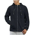 thumbnail image 2 of Mens Jackets Hooded Zipper Coats Pocket Casual Solid Color Long-Sleeved Jacket Coats for Men, 2 of 6