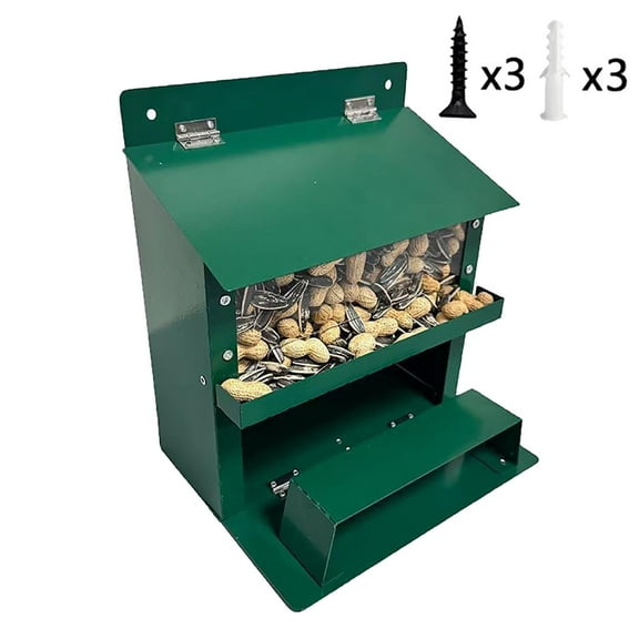 FEISHENTT Squirrel Feeders for Outside, Metal Squirrel Feeder with A Removable Corn Cob Holder, Peanut Feeder for Squirrel, Chipmunks