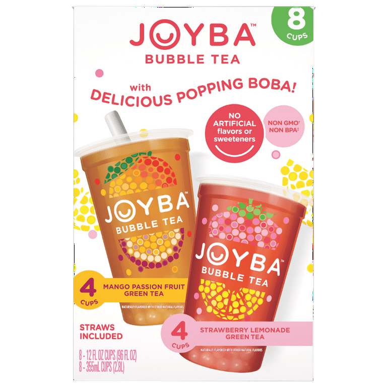 Pack of 8] Joyba Bubble Tea Variety Multipack (4 Mango Passion