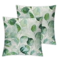thumbnail image 2 of Nawypu Spring Pillow Covers Sage Green Eucalyptus Branches Floral Leaf Print Watercolor Decorative Throw Pillows for Home Sofa Seafoam Green Grey Gray Square Cushion Pillowscase, Set of 2, 2 of 6