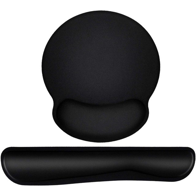 Ergonomic Mouse Pad with Wrist Support, Premium Memory Foam Keyboard Wrist Support Bar and Mouse Wrist Rest Pads Set- for Comfortable Typing &Wrist Pain Relief Mouse Pad with Wrist Support Bar