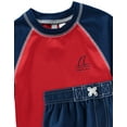 thumbnail image 3 of KIMU Surf Boys' Rash Guard Set - 2 Piece UPF 50+ Short Sleeve Swim Shirt and Swim Trunks (12 Months-12), 3 of 5