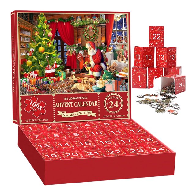 Calendario Adviento Navidad Puzzle 1000 Piezas para Adultos Del