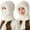 White, variant on 3-in-1 Knit Hat with Scarf and Mask for Women, Fleece Lined Winter Balaclava, Windproof Warmth Face Cover for Cold Weather, Outdoor Activities, Skiing, Hiking, and Daily Use, Ideal Gift