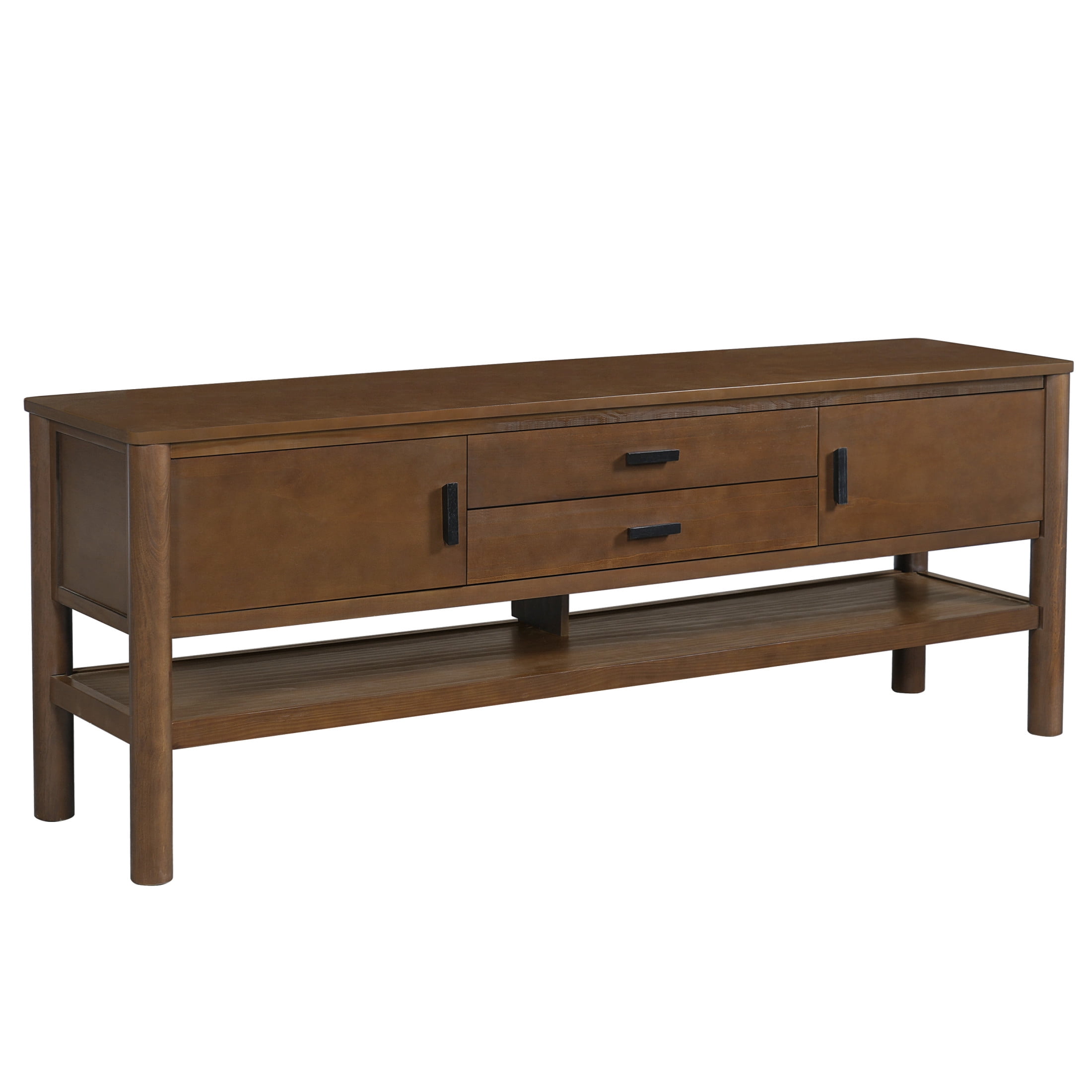 Christopher Knight Home 70" Modern Wood TV Stand, Media Console with Doors and Drawers, Walnut