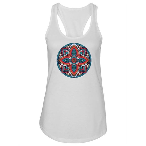 Vintage Flower Mandala Tank Women -Image by Shutterstock, Female x-Large