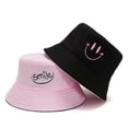 thumbnail image 1 of Sombrero de pescador unisex bordado de algodón de doble cara para mujer, ideal para playa y pesca., 1 of 5
