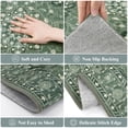thumbnail image 4 of MeyJey Kitchen Rug Set 3 Piece, Non Slip Machine Washable Mats for Home Floor and Living Room，Dark Green, 4 of 14