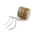 thumbnail image 3 of FELTECHELECTR 3Pack Christmas Decoration Tape Polyester Ribbons for Crafts Mixed Color 11.8x0.079x0.079in, 3 of 8