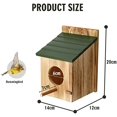 thumbnail image 2 of 3 Pcs Wooden Bird Houses for Outside Bird House with Pole Wood Hanging Birdhouse for Outdoor Small Bird Nest Box for Finch, Bluebird, Cardinals, Hummingbird, Parakeet Garden Perch House, 2 of 6