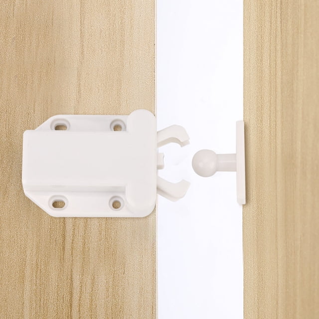 Pestillo de puerta de rebote autoblocante, 10 piezas Pestillo de cajón de gabinete de armario Pestillo de puerta autoblocante Diseño exquisito
