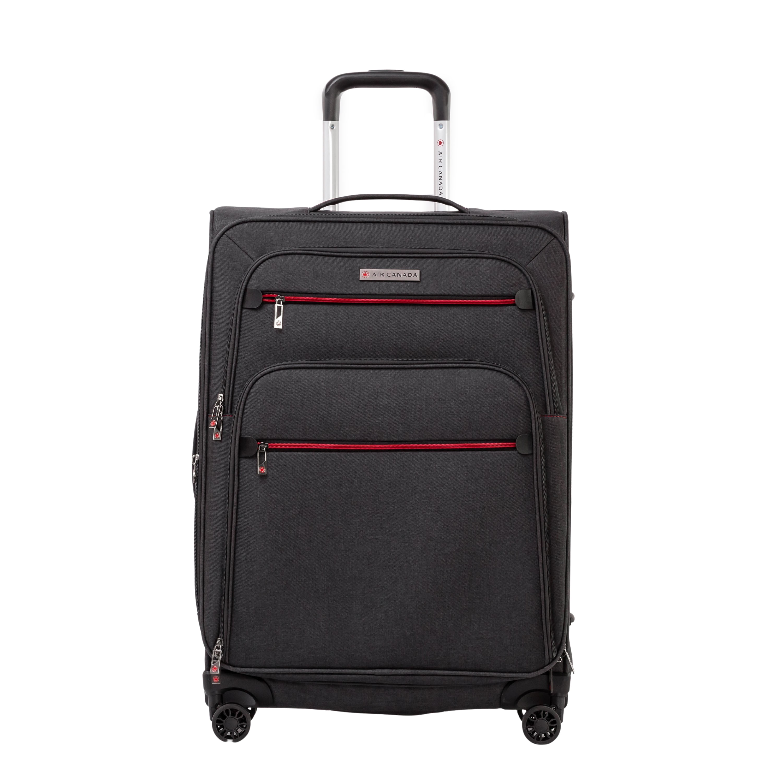 Air Canada Indigo Lite Collection Softside 25-Inch Checked Luggage, Expandable Medium Spinner Suitcase with Rolling Wheels for Travel
