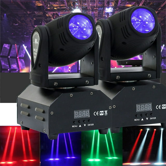 4 in 1 RGBW Beam Moving Head Stage Lights DMX Spotlight LED Pinspot Disco DJ Event 2 Pcs