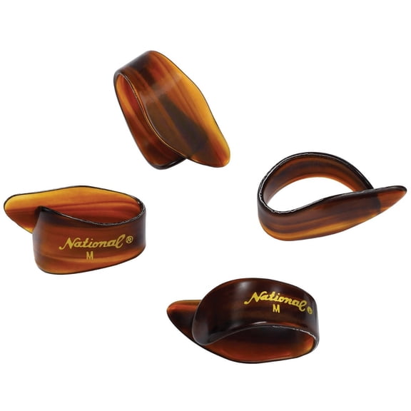 D'Addario National Celluloid Thumb Picks | Medium | Tortoiseshell | 4-Pack