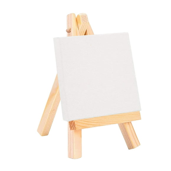 Lot Minimum de 10 Pcs 1 Pack Artisanat en Bois, Mini Chevalet Créatif, Peinture à l'Huile, Blanc, Outils de Peinture pour Enfants, Cadre de Décoration Intérieure Peint à la Main Taille Longueur 8xlargeur