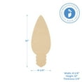 thumbnail image 5 of Wood Lightbulb Cutout 12-inch x 4-1/4-inch, Pack of 1 Unfinished Wooden Cutout for Christmas Decor and Craft, by Woodpeckers, 5 of 7