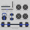 thumbnail image 3 of Soozier 6-in-1 Adjustable Dumbbell Set, 66lbs Free Weights Set, Blue, 3 of 9