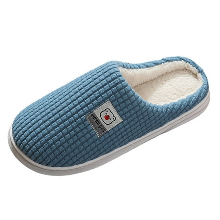 kamemir Slippers for Men Indoor Slippers for Men and Womens Indoor House Shoes Plush Slip on Outdoor Garden Loafers(Flock 8.5)
