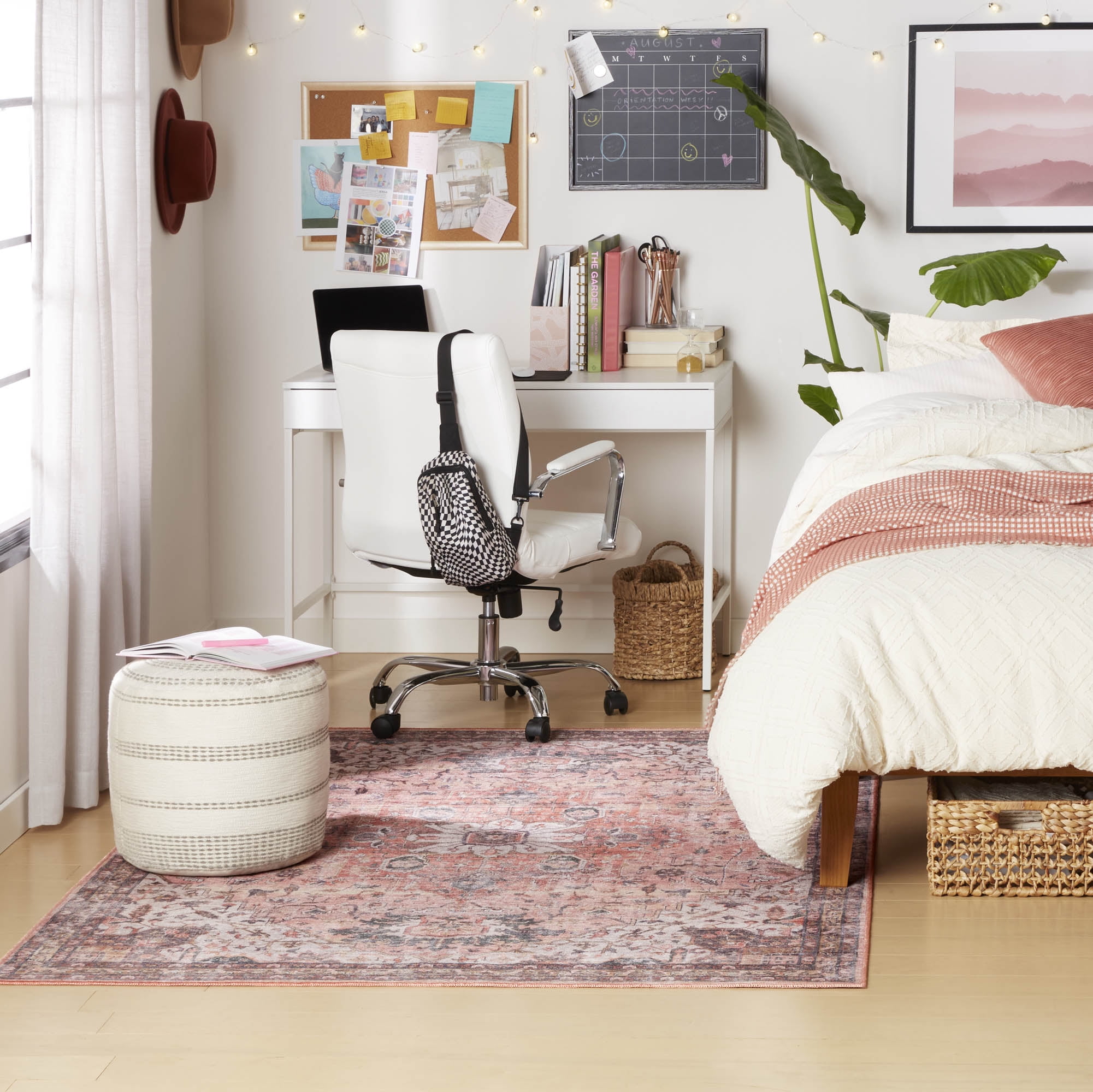 Everwash™ Callaghan Esther Bohemian Medallion Machine Washable Area Rug, Coral, 5'2"x7'2"
