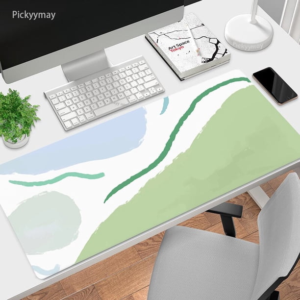 Alfombrilla de ratón verde Kawaii para Gaming, alfombrilla grande para ratón, alfombra de mesa Xxl, 900x400, para Pc LIUWENJING unisex