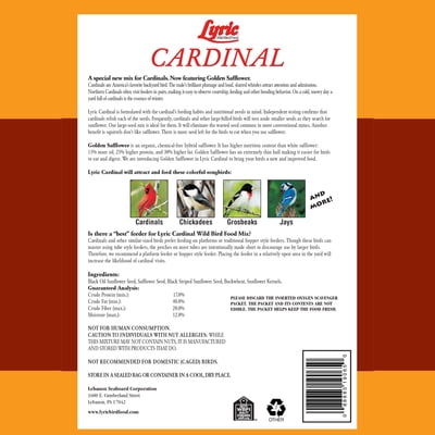 Lyric Cardinal Sunflower & Safflower Mix Wild Bird Food, 3.75 Lb photo 2