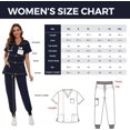 thumbnail image 4 of Scrubs for Women Set - Stretch V-Neck Scrub Top & Jogger Pant with 8 Pockets, 4 of 6
