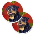 thumbnail image 1 of Carolines Treasures SS4731CARC Rottweiler Flocons de Neige Rouges et Verts Ensemble de Noël de 2 Porte-Gobelets sous-Verre de Voiture, 1 of 1