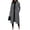 Gray, variant on Women’s Long Sleeve Double Breasted Notched Lapel Wool Blend Overcoat with Classic Tailored Fit for Office and Casual Wear Black L