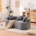 Miekor Furniture Crescent-shaped sofa, modern low-back design with deep ...