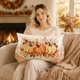 thumbnail image 5 of Fall Pumpkin Linen Pillow Cover, Thanksgiving Seasonal Decor Pillowcase, Farmhouse Style Great Housewarming Gift for Fall Home Decor, 5 of 8
