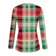 thumbnail image 4 of Stichou Womens Henley Shirts 2025 Plaid Slim Fit Long Sleeve Basic Tops Loose Fit Button Blouses Winter Trendy Clothing Green 2XL, 4 of 5