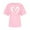 Pink, variant on Womens Short Sleeve Graphics Tops Summer Crew Neck T Shirts Soft Breathable Casual Tunic Tee Pink
