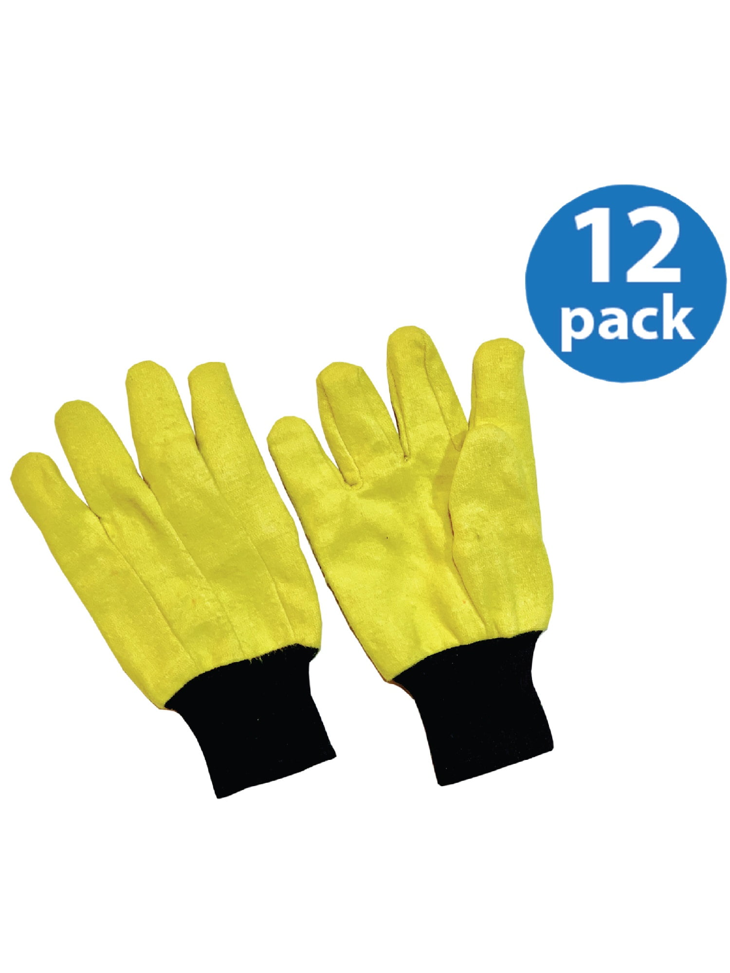 CT7800L12PK, Premium Yellow Chore Gloves, 12 Pair Value Pack