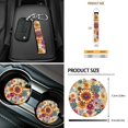thumbnail image 7 of Jeiento Dahlia Car Seat Covers Full Set with Auto Steering Wheel Cover Seat Belt Cover Armrest Cover Garbage Can Air Vent Pouch Rearview Mirror Cover Coasters Keychain, 12 Pack, 7 of 7