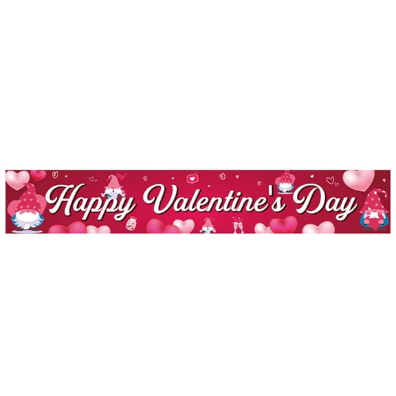 Happy Valentines Day Banner - XtraLarge, 118x20 Inch | Valentine Yard Banner, Valentines Day Decorations Outdoor | Valentines Day Party Decorations | Valentines Banner, Valentines Decorations