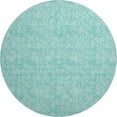 thumbnail image 2 of Addison Rugs Mayfield Washable Transitional Floral Teal Round Rug, 8' x 8', 2 of 5