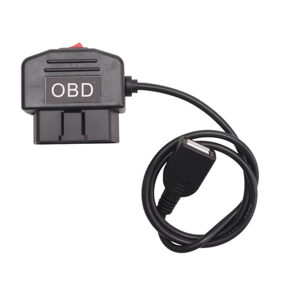 24Hours 5V 3A USB Car Charge Cable OBD Hardwire Kit with Switch 0.5Meter Wire for Dash Cam Camcorder Vehicle DVR