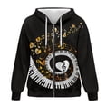 thumbnail image 4 of Renewold Piano Musical Notes Womens Full Zip Hooded Sweatshirts Hoodies Pullover Jackets Drop Shoulder Long Sleeve Y2K Athletic Jackets Top Sweatshirt Hoodie Winter Fall Preppy Clothes, XL, 4 of 7