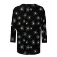 thumbnail image 4 of Kilaqueen Plus Size Women 3/4 Length Sleeve Tunic Tops Halloween Funny Cute Graphic Crew Neck Loose Fit Tees Blouses, 4 of 5