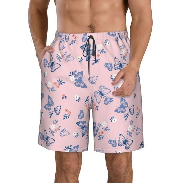 Fotbe Butterfly Trajes de Baño Estampados para Hombre, Shorts de Verano de Secado Rápido, Ropa de Playa, Bañadores-XX-Large