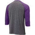 thumbnail image 3 of Evoshield Men's Heather Mid Sleeve Baseball Shirt Purple/Grey 2Xl, 3 of 4