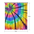 thumbnail image 5 of Colorful Rainbow Tie Dye Spiral Pattern Shower Curtain 72"x84" ,Bathroom Decorative Shower Curtains Set with 12 Hooks,Modern Waterproof Washable Shower Curtain, 5 of 6