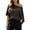 Black, variant on SRZYMJ Womens 3/4 Sleeve Crochet Tops Summer V Neck Beach Cover Ups | Casual Off Shoulder Boho Sweaters
