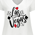 thumbnail image 4 of Inktastic Las Vegas- Dice and Card Suites Women's Plus Size V-Neck T-Shirt, 4 of 5