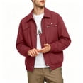 thumbnail image 5 of PNTUTB Outerwear for Men Full Zip Snap Button Lapel Jacket Solid Color Long Sleeve Coat Casual Comfort Trendy Fashion Outerwear with Pockets, 5 of 7