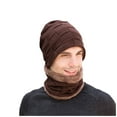 thumbnail image 3 of Generic Knitted Hat Knitted 3PCS Scarf Hat Gloves Winter Men's Windproof Winter Warm Fleece Hat Men's Mens Thermal Womens Hat Men's Winter Knitted Windproof Hat Scarf Gloves Set, 3 of 4